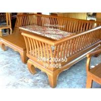 ราคา โซฟาเข้ามุมไม้สักซี่หลังแอ่นหัวม้วน (3328582465)