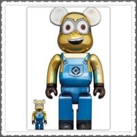 ราคา (ของแท้) BE@RBRICK MINIONS DAVE CHROME Ver. 100% & 400% (bearbrick) (42103302306)