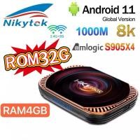 ราคา HK1 RBOX X4 Wifi 2.4/5G Bluetooth 4.1 CPU Amlogic S905X4 Android 11 รองรับLAN1,000M Smart tv Box (มีใบอนุญาต) (2151749979)