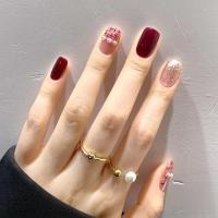 ราคา เล็บปลอมสำเร็จรูปยาว เล็บปลอมสำเร็จรูป ใส่ทําเล็บมือสไตล์สั้น ไคซิน ฤดูใบไม้ร่วงฤดูหนาวปีใหม่แต่งเล็บสไตล์ชาแนลสวมเล็บ (48150348531)