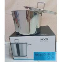 ราคา (มีสินค้าพร้อมส่ง) หม้อสแตนเลสพร้อมฝาครอบกระจกอย่างดี หม้อสตูทรงกลม 24ซมตราvivo (23472222085)