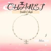 ราคา ของแท้100% CHANEL สร้อยคอ Double C shape กระดูกไหปลาร้า (42618016102)