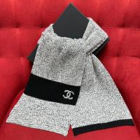 ราคา ผ้าพันคอกลม Chanel แบบคลาสสิกลาย C สองข้าง สีดำ ผลิตจากผ้าแคชเมียร์ 98% สำหรับทั้งผู้ชายและผู้หญิง ขนาด 180cm x 30cm (57601420407)