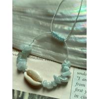 ราคา สร้อยข้อมือเชือกรูด ตรงกลางเปลือกหอยเบี้ยตกแต่งด้วยหิน (43017406592)