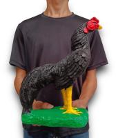 ราคา ไก่ชนแก้บน สีดำ กว้าง 8นิ้ว สูง 12นิ้ว เนื้อเรซิ่น LK09 (26376557880)
