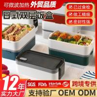 ราคา ปิ่นโต กล่องข้าว กล่องอาหาร สไตล์ญี่ปุ่นสองชั้นกล่องเบนโตะกล่องอาหารกลางวันนักเรียนพนักงานออฟฟิศไมโครเวฟความร้อนโรงอาหารกล่องอาหารกลางวันสด-เก็บกล่องเบนโตะ (42026627329)