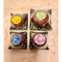 ราคา ของที่ระลึก/ของชำร่วย/ของฝาก ต่างชาติชอบ เชิงเทียนไม้ใส่เทียนตลับ เชิงเทียนไม้มะม่วงทรงลูกบอลมีถาด (47600901052)