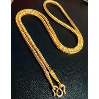 ราคา สร้อยคอ ทองไมครอน หุ้มทองเคลือบแก้ว (ลายสี่เสากระดูกงู 2 สลึง 18" 20") 1 บาท 20" (1553271482)