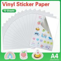 ราคา 10Sheets A4 Glossy White Silver Printable Vinyl Sticker Paper Waterproof Self-adhesive Transparent Copy Paper for Inkjet (24474926171)