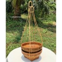 ราคา กระจาดหาบ กระบุงหาบไม่รวมไม้คาน ขนาด 10-10.5 นิ้ว (25775761212)