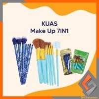 ราคา SN-K128 MakeUp Brush 7 in 1 Make Up Brush Set Mini Travel Free Pouch / Screw Model MakeUp Brush / Cosmetic Make Up Brush Set Package (41505721378)