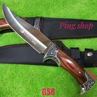 ราคา มีดแรมโบ้ อุปกรณ์เดินป่า มีดพก มีดเดินป่า มีดพกใบตาย มีดพกโบวี่ มีดพกโคลัมเบีย รุ่น G56 USA ใบเลสด้ามไม้ (29273951084)