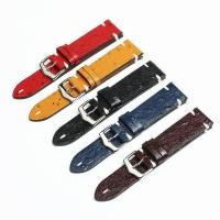 ราคา 20/22มิลลิเมตรรูปแบบนกกระจอกเทศสายหนังขาด่วนหัวเข็มขัดวงสองด้านสายรัดข้อมือหนังแท้ (50850269166)