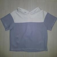 ราคา เสื้อคอบัวแขนสั้นสีฟ้าอมเทา (4816014438)