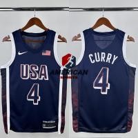 ราคา เสื้อบาสเก็ตบอลทีมโอลิมปิก 2023-24 ของผู้ชาย USA Stephen Curry Blue (29609259913)