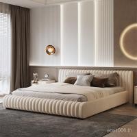 ราคา สไตล์เงียบที่เรียบง่ายผ้าเตียงนอร์ดิกแสงหรูหราครีมสไตล์เทคโนโลยีผ้าเตียงใหญ่สไตล์อิตาลีคู่สไตล์ญี่ปุ่นเตียงเตี้ย XTXC (40126550946)