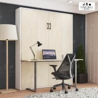 ราคา เตียงพับ Wallbed 5 ฟุต พร้อมโต๊ะทำงาน (4957368206)