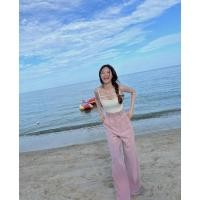 ราคา เสื้อสายเดี่ยวกึ่งเกาะอก มาคู่กับกางเกงขายาวเอวสูง kathalyn (25168426889)