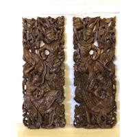 ราคา แผ่นไม้แกะสลัก ไม้สัก ฉลุลาย กินรี นางฟ้า ขนาด 35x90 cm.แผ่นไม้แกะสลักติดผนัง แผ่นไม้แขวนผนัง ไม้แกะสลัก ของตกแต่งผนัง (23909401077)