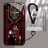 ราคา Vivo IQOO U1 U3 U20 Z5i U3X 4G U5X U10 U1X Z9X S16 Pro S17 S7 T S15 5G เคสกระจก ไอรอนแมน ขอบนุ่ม + สายคล้อง (53050681078)