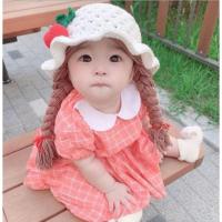 ราคา หมวกเปียไหมพรมเด็ก หมวกไหมพรมถักเปีย (8615333474)