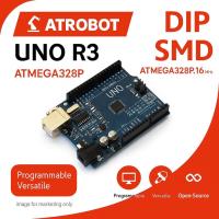 ราคา Arduino UNO R3 SMD บอร์ดไมโครคอนโทรลเลอร์ ATMEGA328P 14 Digital, 6 Analog มือใหม่ เริ่มต้น Arduino (42768170817)