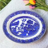 ราคา *มีตำหนิ* จานเปล Alfred Meakin "Old Willow" Oval Serving Platter England จานเปลใบใหญ่ จานอาหาร จานสวย เซรามิกอังกฤษ (9173762369)
