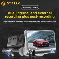 ราคา STELLA รถขับรถ Tachograph, สามเลนส์มุมกว้าง HD เครื่องบันทึกการขับขี่, HDR บันทึกพร้อมกัน Night Vision ด้านหน้าด้านหลังภายใน 24H เครื่องบันทึกที่จอดรถอัตโนมัติ (42675578249)