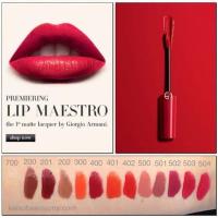 ราคา (Sale Exp.08/22) 8สี! Giorgio Armani Lip Maestro Intense Velvet Color 6.5ml #200,201,300,400,401,405,500,501 ลิปสติก (2441906455)