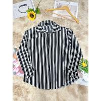 ราคา เสื้อเชิ้ต ลายทางสีขาวดำ (23947013043)