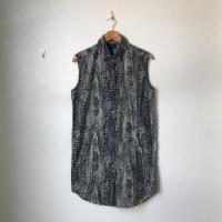 ราคา เดรสเชิ้ตแขนกุด สีดำ-ครีม งานหายากค่ะ แบรนด์ DIESEL แท้ (15450199538)