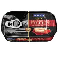 ราคา ซีเล็คโกลด์เนื้อปลาแมคเคอเรลในซอสมะเขือเทศฝาดึง 90กรัม Sealect Gold Mackerel Fillet in Tomato Sauce Easy Open 90g. ✨ (47650514924)