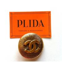 ราคา CHANEL Vintage CC Gold Brooch (24052558074)