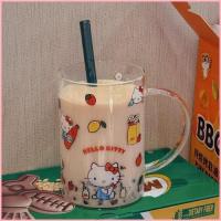 ราคา แก้วน้ําแมวคิตตี้แก้วสําหรับเด็กผู้หญิงถ้วยความจุขนาดใหญ่ถ้วยชานมทนอุณหภูมิสูงถ้วยเครื่องดื่ม (40376373052)