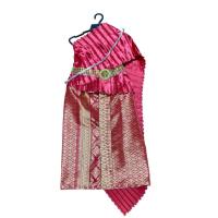 ราคา ชุดไทยเด็กสไบเฉียงผ้าถุง (41605382865)