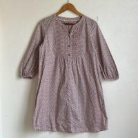 ราคา เดรสแขนสามส่วน พิมพ์ลายดอกไม้ สีชมพู แบรนด์ earth music & ecology แท้ Size M (25869145337)