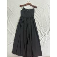 ราคา เดรชสายเดี่ยวยาวสีดำผ้าชีฟอง (25913139234)