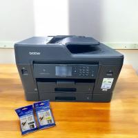 ราคา เครื่องปริ้น A3/A4 Brother Inkjet MFC-J3930DW เครื่องพิมอิงก์เจ็ท Wireless ในตัว พร้อมตลับหมึกแท้ (42800513090)