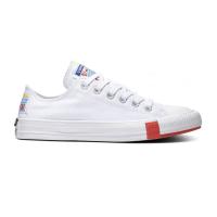 ราคา Converse รองเท้าผ้าใบ All Star Logo Stacked Ox | White/University Red ( 166737CS0WW ) (7418973244)