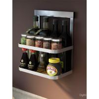 ราคา เครื่องครัวชั้นวางเครื่องปรุงรสมุมเจาะฟรีสแตนเลสชั้นวางห้องครัวแขวนผนังในครัวเรือนติดผนังเครื่องปรุงรส (42873722353)