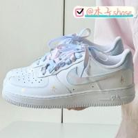 ราคา [Nan Yi] Nike Air Force 1 Low Pink Blue Starry Sky White Gradient AF1 Casual DD8959-100 (29304998969)