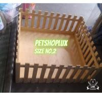 ราคา คอกไม้สัตว์เลี้ยง (Size No.2) คอกหมา คอกสุนัข คอกเเมว คอกกระต่าย หนูเเกสบี้ (ขนาด 60x60x40 cm.) (8657818894)