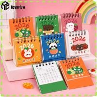 ราคา Rcynview2026 Mini ปฏิทินตั้งโต๊ะลายการ์ตูน Flip Table Calendar รายเดือน Daily Planner Small Home น่ารักผลไม้ข้อความปฏิทิน [COD] (56250928766)