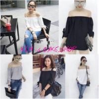 ราคา เสื้อปาดไหล่แขนโบว์ ฟรีไซส์ (7707590913)