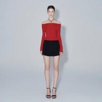 ราคา Off-the-shoulder Long-sleeved T-shirt - Dottie (24537907362)