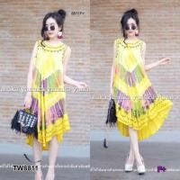 ราคา ชุดเดรส ลายมัดย้อม ราคาส่ง เดรสมัดย้อม โบฮีเมียน (7329070770)
