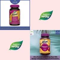 ราคา 70% Sale!! EXP.07/25 วิตามินบำรุง สตรีก่อนคลอด คุณแม่ Alive Prenatal with Plant DHA Gummies - Nature's Way (3933225847)