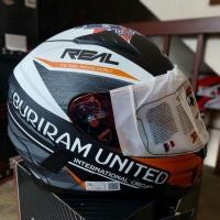 ราคา หมวกกันน็อค REAL BURIRUM 2 ดำด้านส้ม (18176833440)