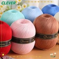 ราคา CLEVER เส้นด้ายฝ้ายผ้าไหม, อุปกรณ์ถักไหมแท้มือเส้นด้าย, ด้ายถักลูกไม้บางนุ่มสําหรับโครเชต์ถักเสื้อกันหนาวผ้าคลุมไหล่ (52801499627)