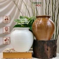 ราคา แจกันเซรามิกทรงกลมวินเทจ เซรามิคค้างคาวราง การจัดดอกไม้ตกแต่งสไตล์เรียบง่าย เป็นของขวัญ PT Ceramics (47851390543)